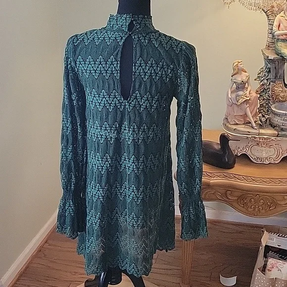 Free People Simone Mock neck lace minidress - Picture 3 of 8